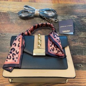 Adrienne Vittadini Leopard scarf handbag